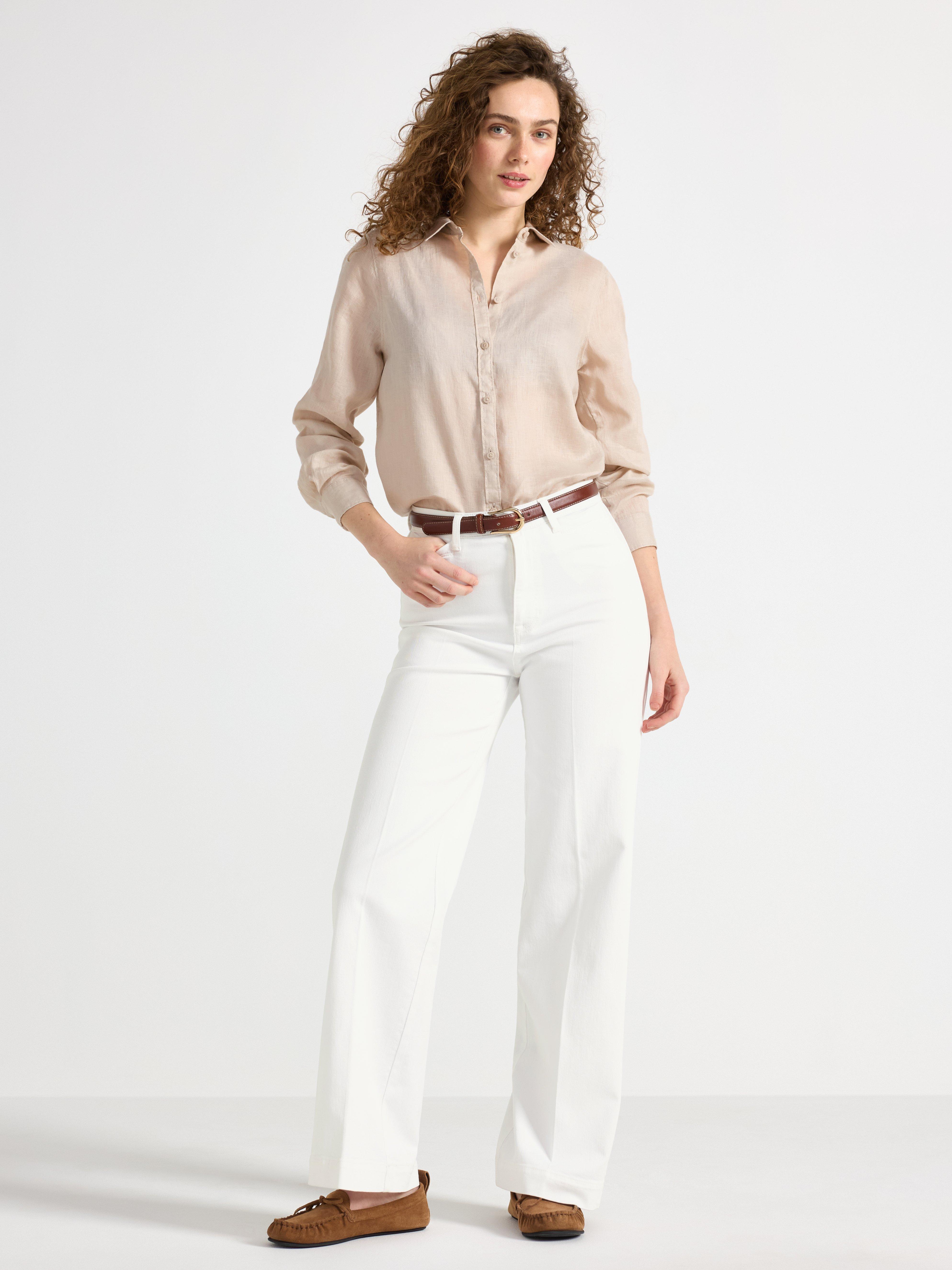 Linskjorte lys beige