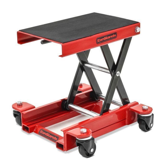 Pont élévateur moto chariot ConStands HR1 Cric de déplacement 500kg rouge