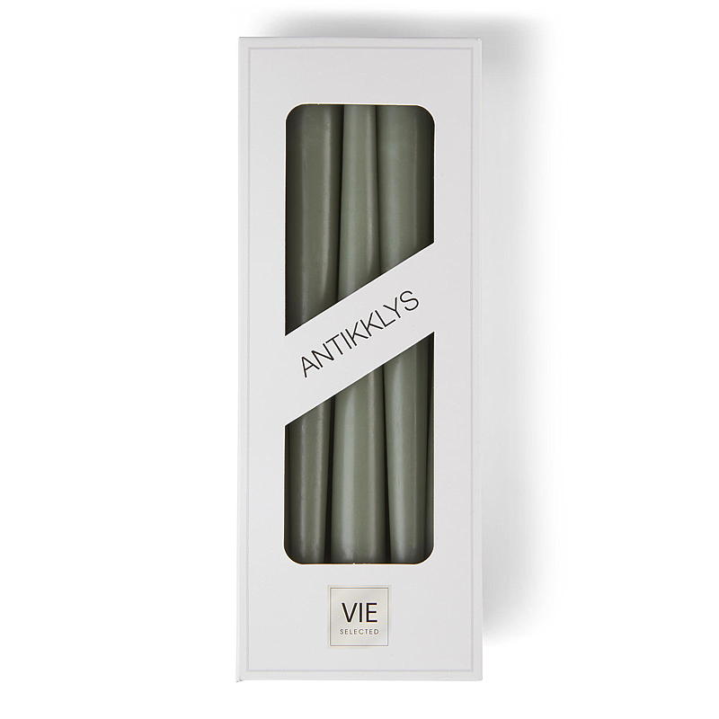 Bougies anciennes sélectionnées Vie, paquet de 10, 24 cm, 7,5 heures, blanches, Green Bay