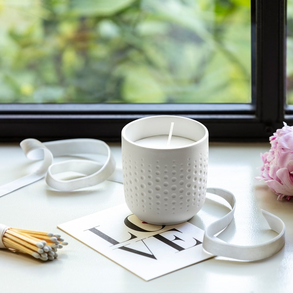 Villeroy & Boch Perle Sparkle Manufacture Collier blanc aromātiskā svece - 1 gab.