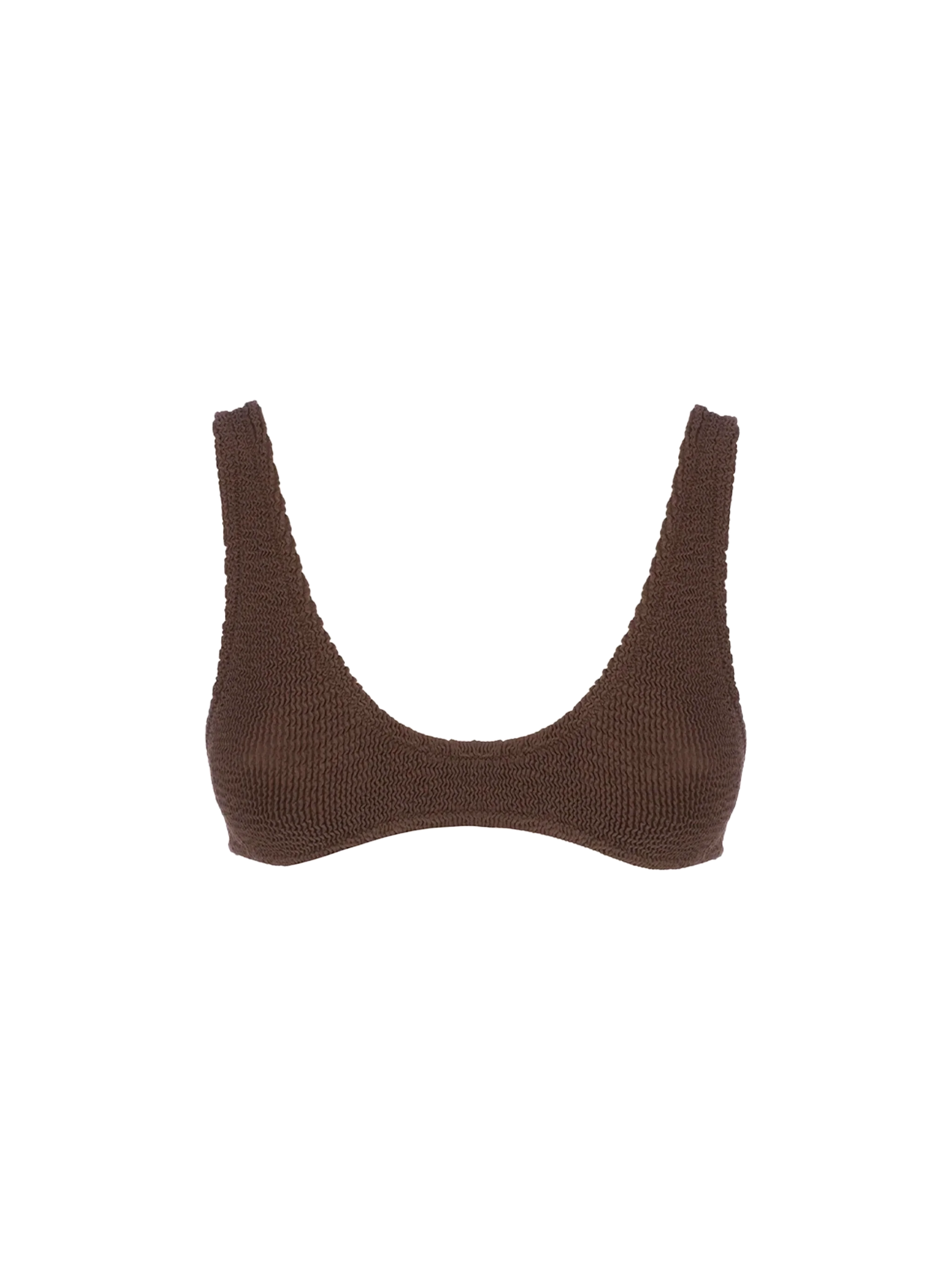 Bralette marrón arrugado para mujer de Pamy