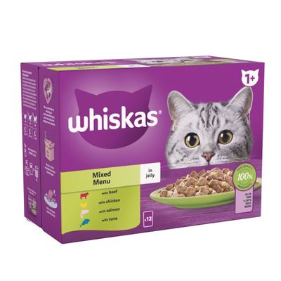 Whiskas 1+ Μικτό Μενού σε Ζελέ
