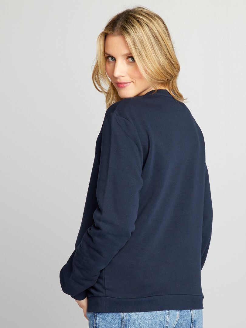 Verpleegkundig sweatshirt met ronde hals - BLAUW
