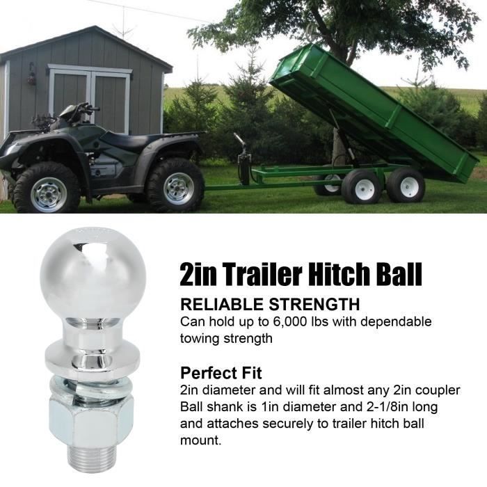 Bola de enganche para remolque - OMABETA - 6000 lb - Acero inoxidable - 2