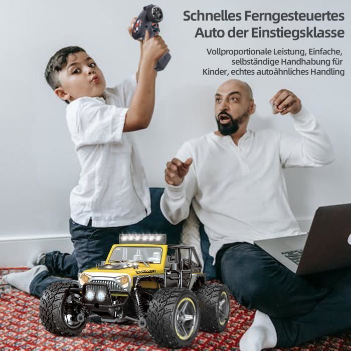 Voiture télécommandée à partir de 8 ans, voiture RC avec LED Lights, voiture télécommandée pour adultes, télécommande tout-terrain