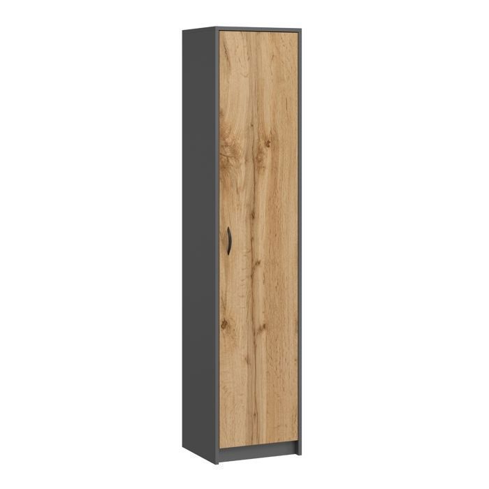 Mobile contenitore a 1 anta - 40x35x180 cm - Mobile per ufficio/camera da letto a 4 ripiani - Unità di stoccaggio multiuso - Wotan