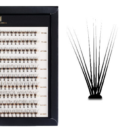 Πολλά κουτιά Beauty Master Superblack Silk Eyelashes Individuals