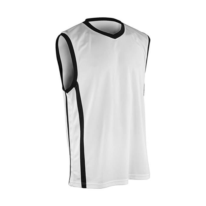Men's V-neck tank top - basketball - S278M - white