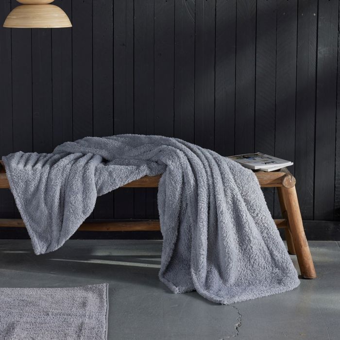 Manta de osito de peluche - AGRADABLE Y CÁLIDA - HOY - Gris 180x220cm