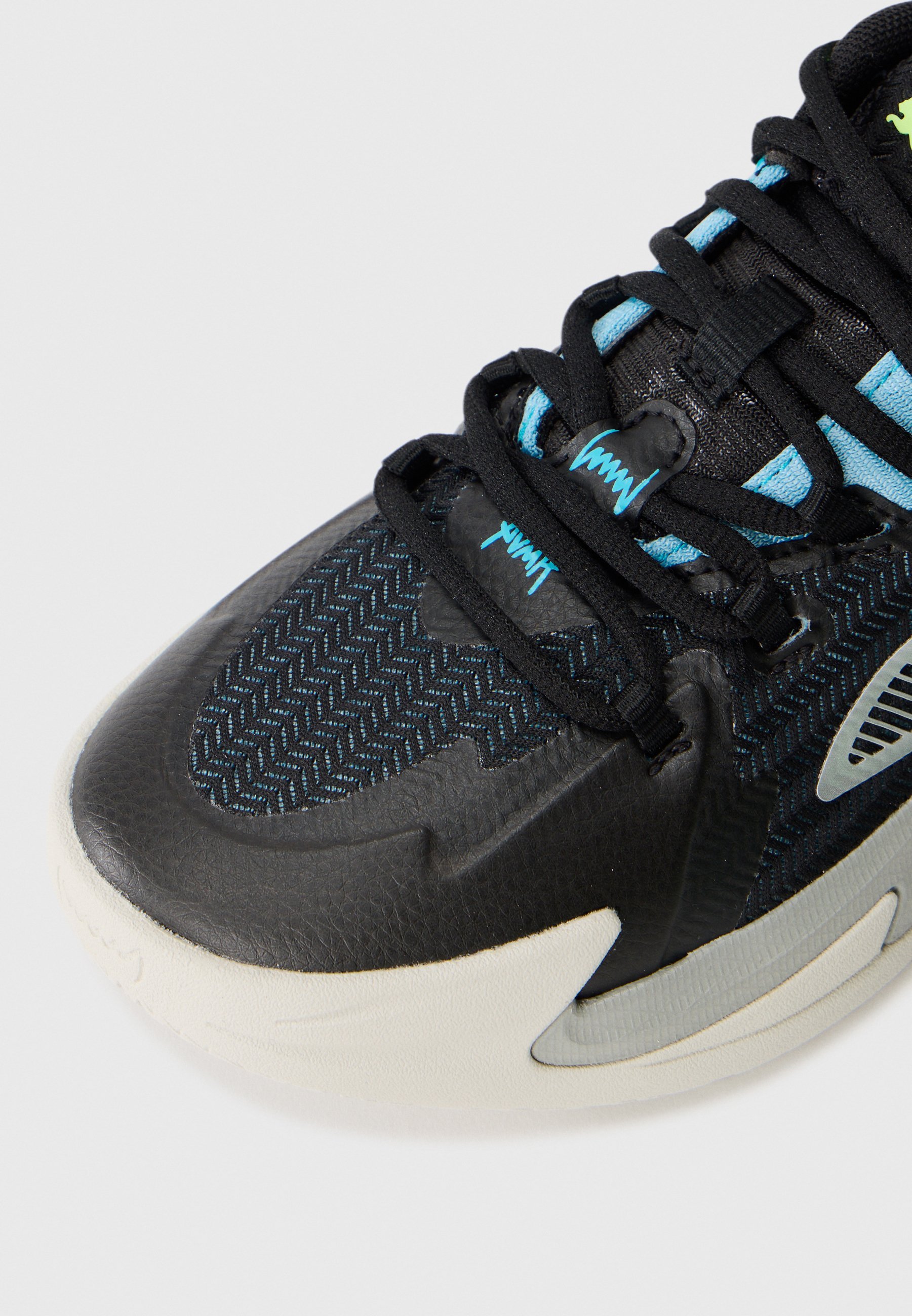 Puma DAGGER UNISEX - Basketbalschoenen - zwart/felblauw/groen