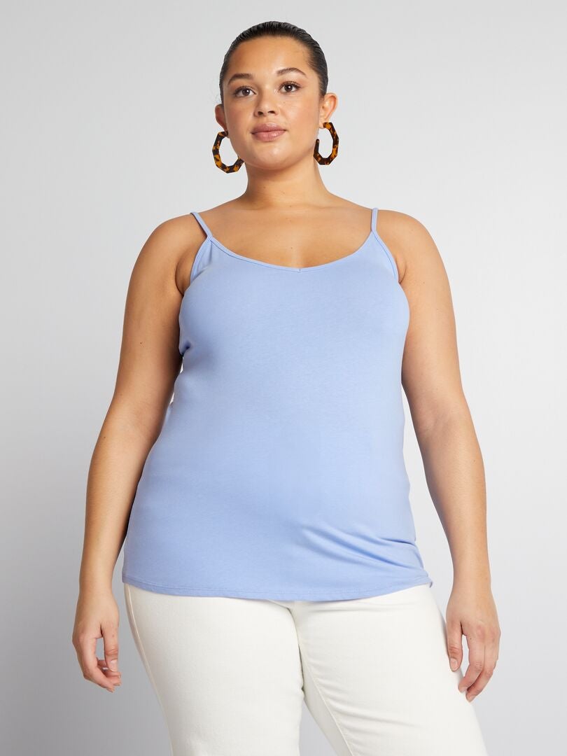 Tanktop met spaghettibandjes - Paars
