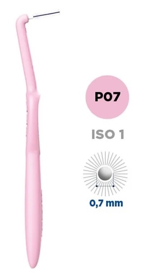 CURASEPT Curasept Proxi Angle Prevention P07 ISO 1 0,7 mm interdentale borstel roze 5 stuks