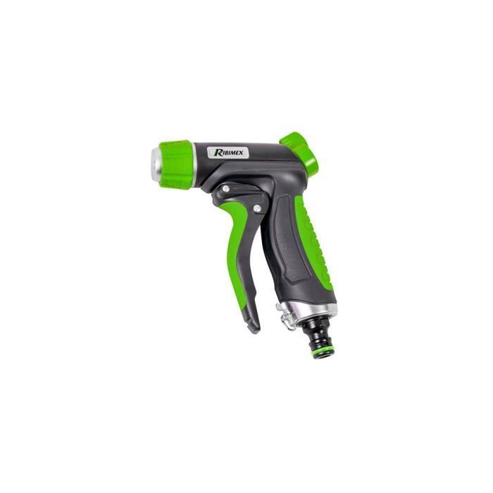 Pistolet lance arrosage - RIBILAND - Zinc - Jet réglable - Soft-Touch - Confortable