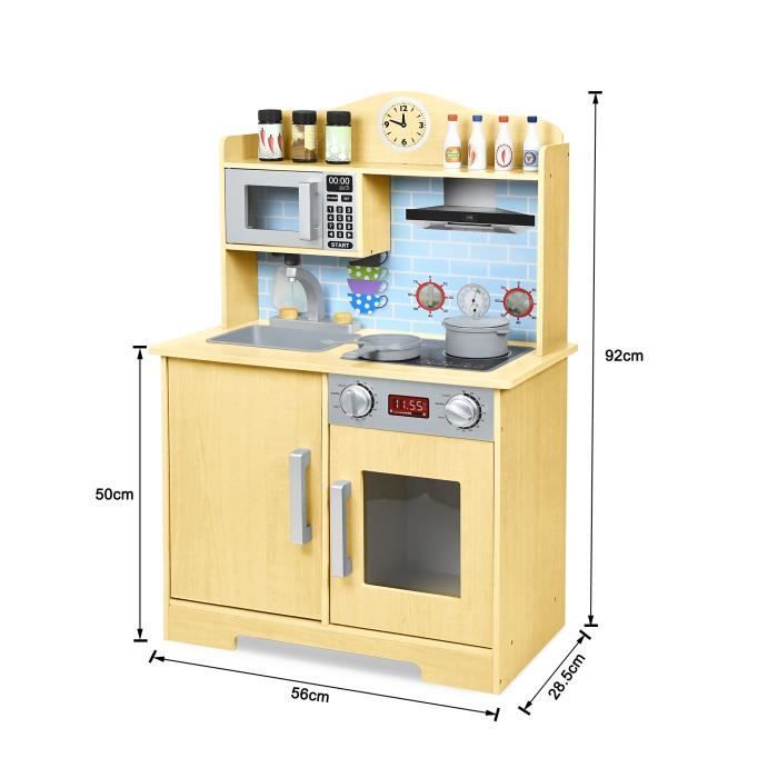 Cozinha de madeira - LILIIN - Tipo B - 59,5 x 29,5 x 91,7 cm - Acessórios incluídos - Para crianças a partir de 3 anos