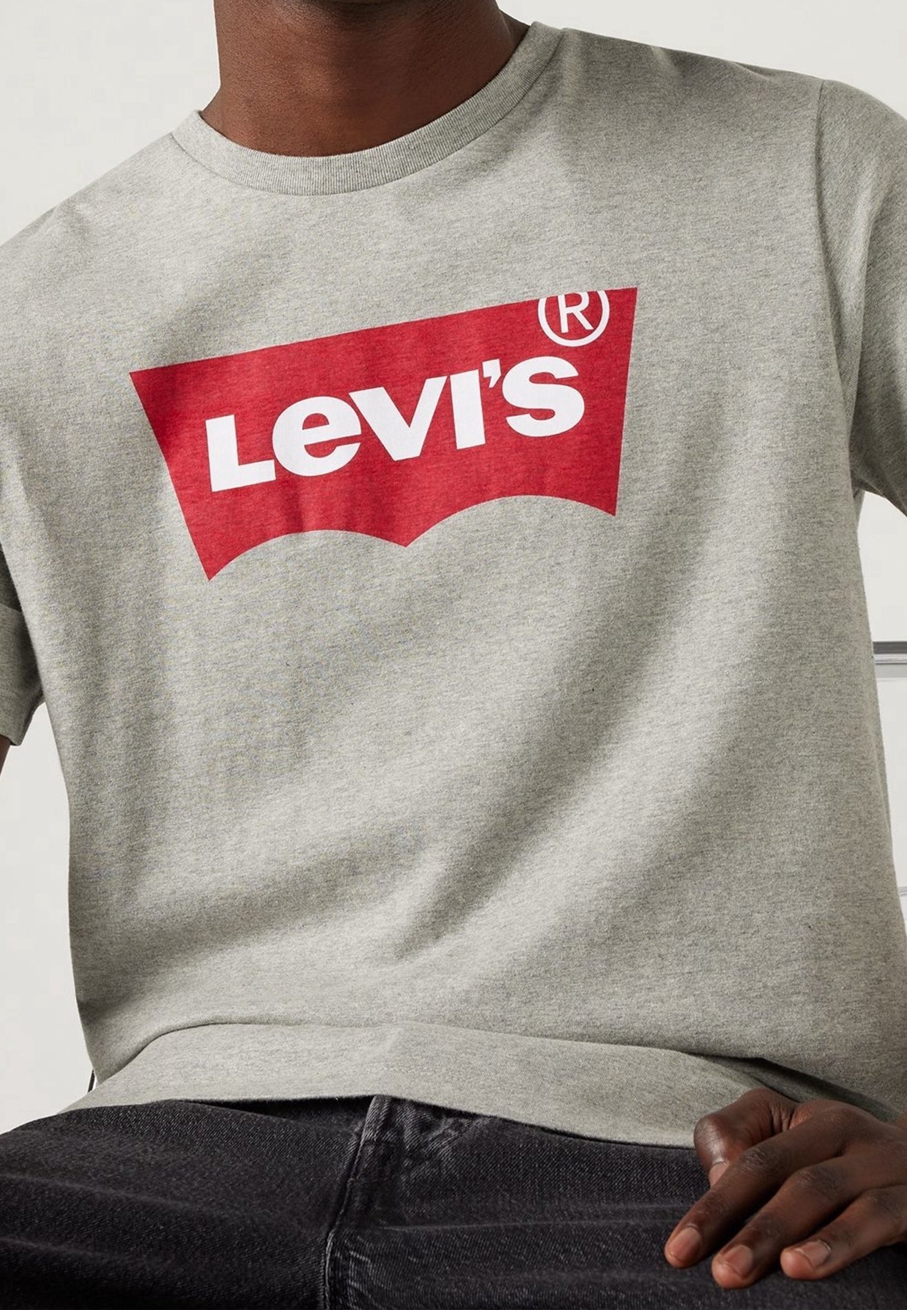 Levi's® Print T-shirt - gemêleerd grijs