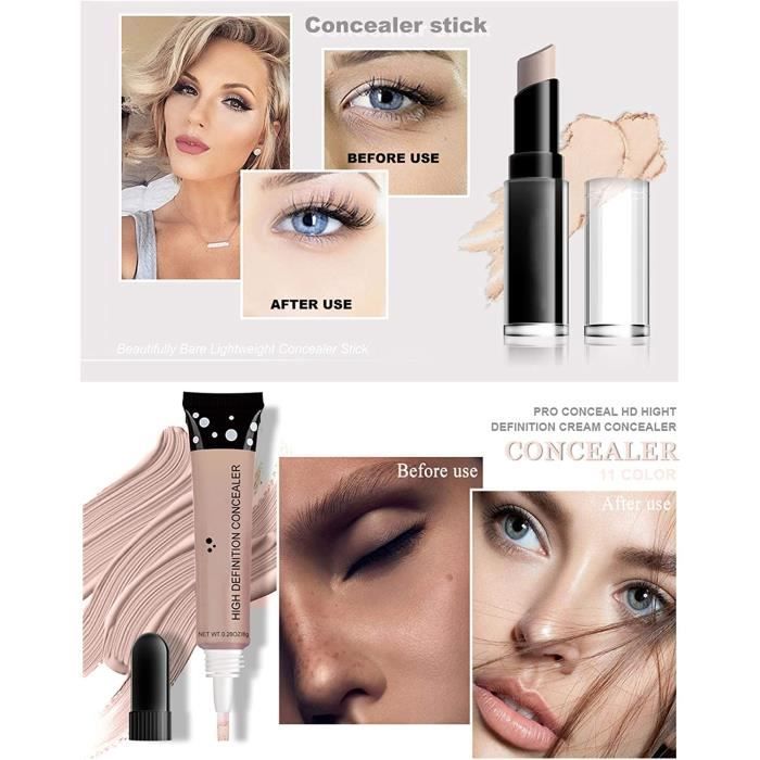 Set trucco - ZGEER - 37 pezzi - Multicolore - Kit da viaggio - Regalo ideale