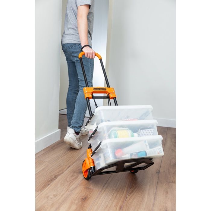 Carrello pieghevole - BLACK & DECKER - Carico massimo 65 kg - Alluminio - Impugnatura ergonomica - Compatto