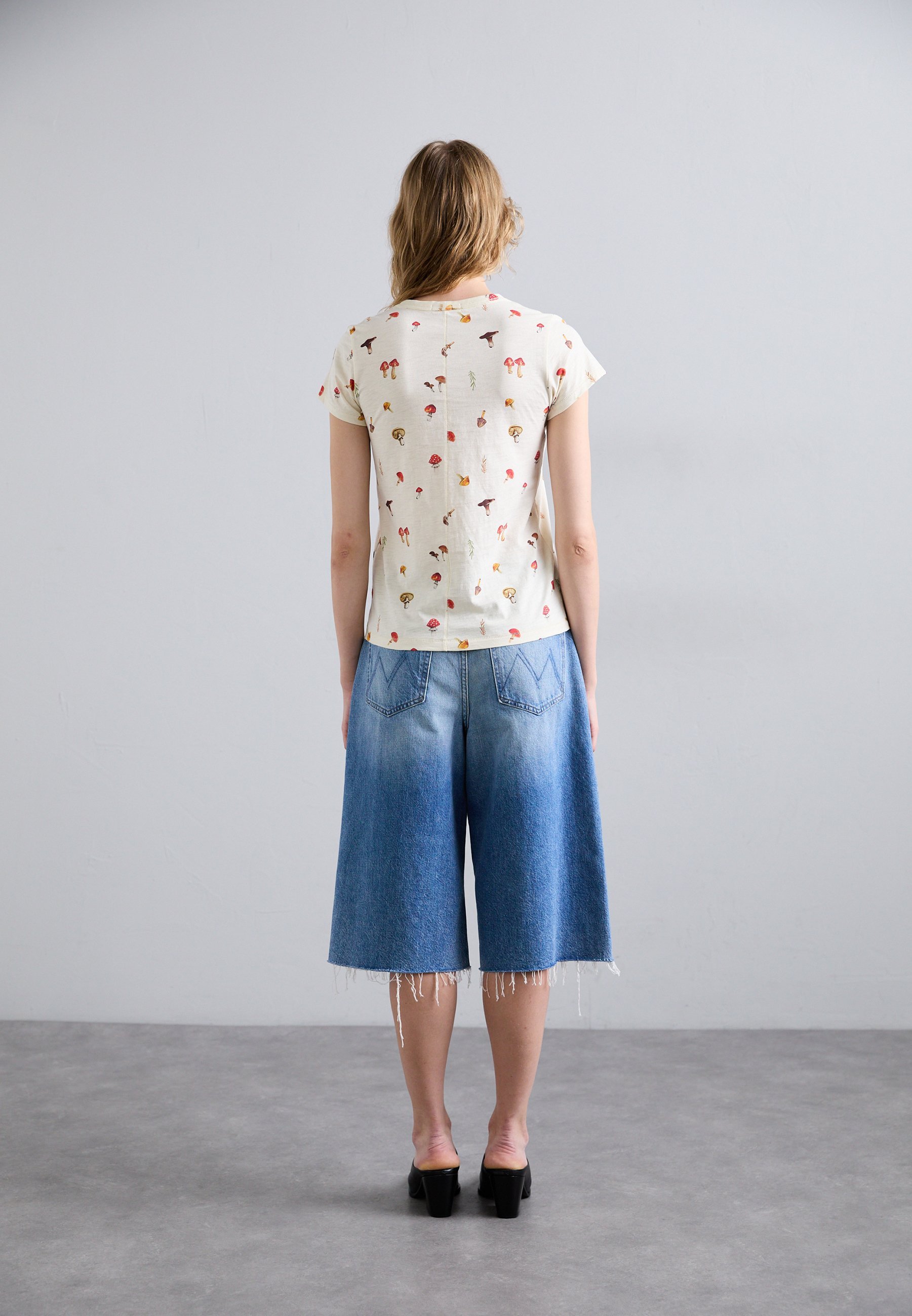 rag & bone ALL OVER MUSHROOM TEE - T-shirts med print - white