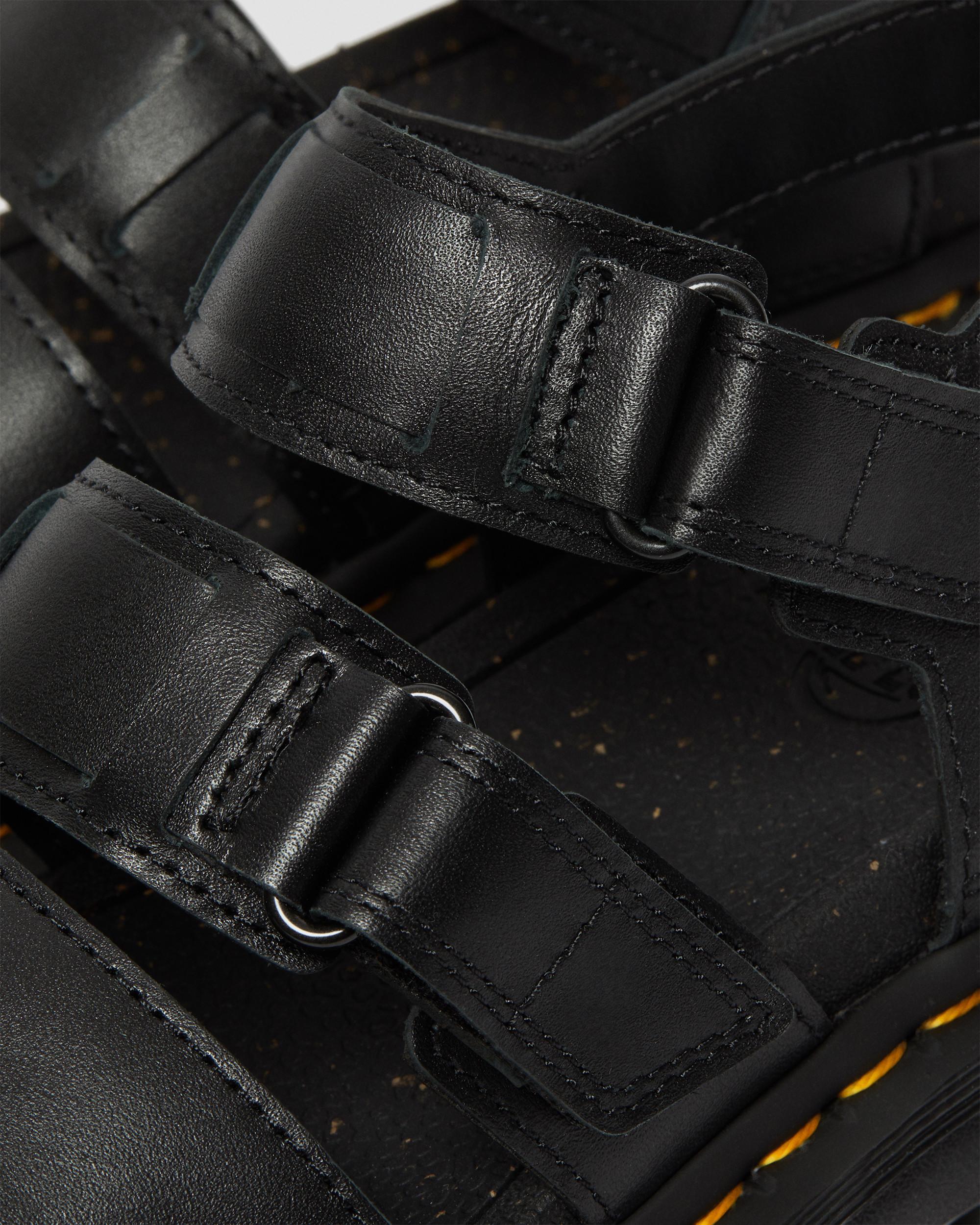 Ricki Nappa Lux Leder Plateausandalen mit 3 Riemen