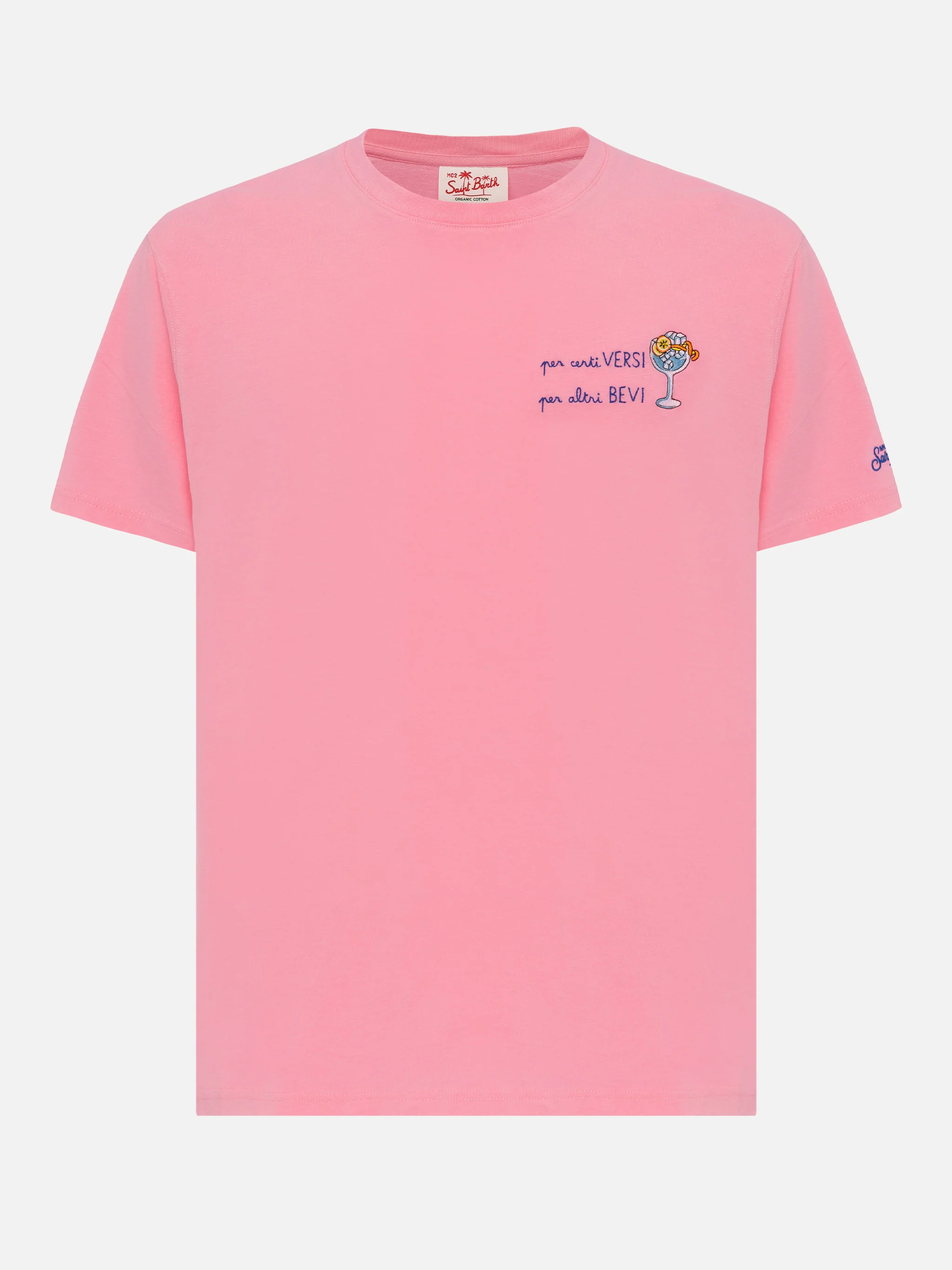 Portofino T-shirt in klassieke pasvorm, gemaakt van katoenen jersey met borduurwerk. Voor bepaalde