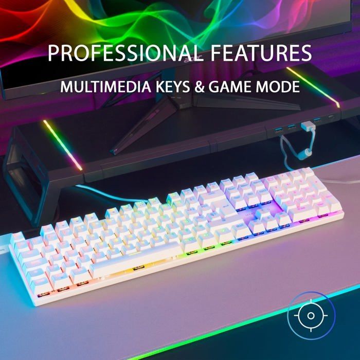 Tastiera meccanica da gioco - Mars Gaming - MK422 RGB - Switch marroni - Illuminazione RGB - Cavo da 1,5 m