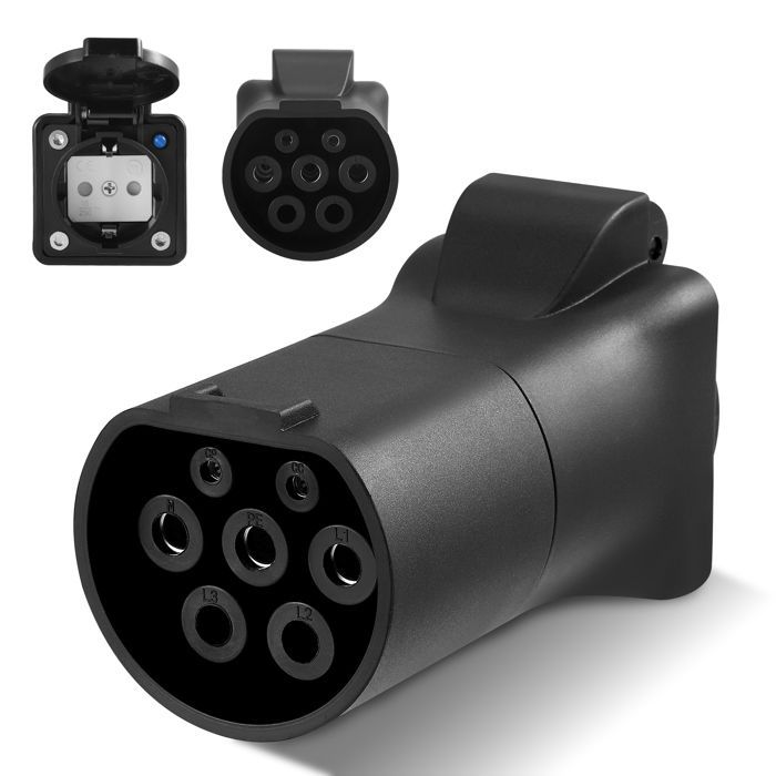 Adaptador de carga para vehículos eléctricos tipo 2 a Schuko – 3,5 kW 16 A 220 V – Compatible con vehículos eléctricos con función V2L