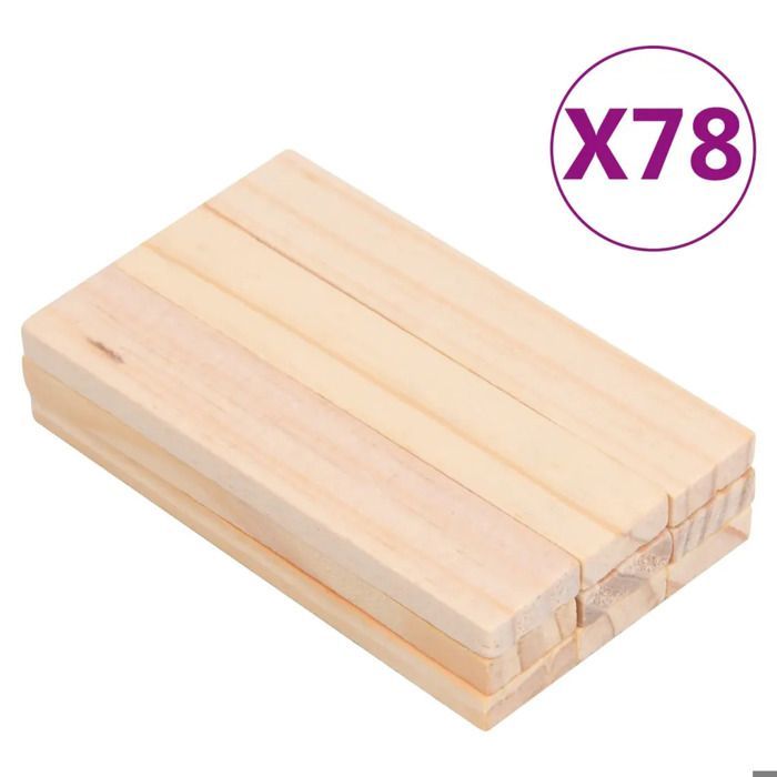 Construction set - VIDAXL - Pine wood - 150 blocks - Multicoloured - For children aged 3 and up