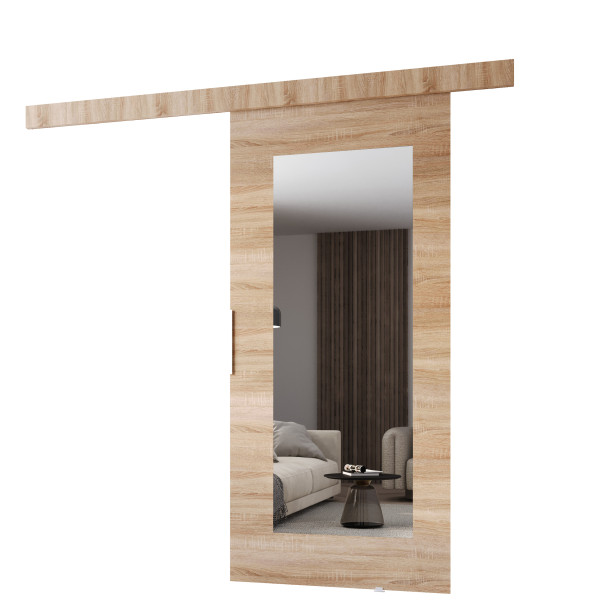 Drzwi przesuwne wewnętrzne CLEAN I 76 cm  w kolorze dąb sonoma