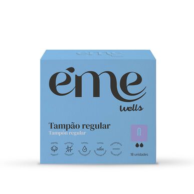 Éme Wells menstruasjonstamponger, normal flyt, Éme menstruasjonstamponger uten applikator, 18 enheter.