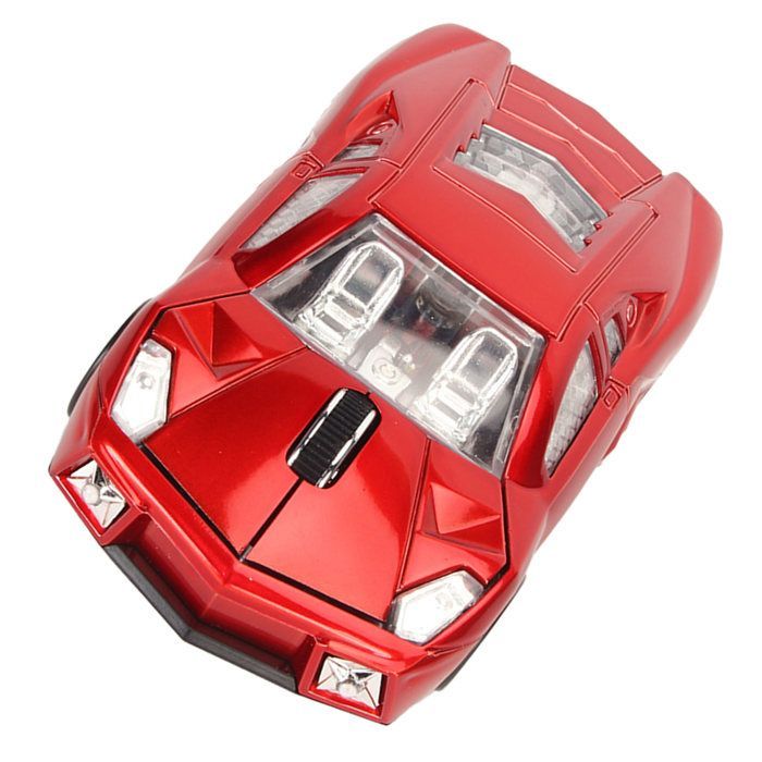 SURENHAP souris de bureau Souris sans fil Style de voiture de sport 2,4 GHz Récepteur USB 1600dpi LED informatique d'ordinateur