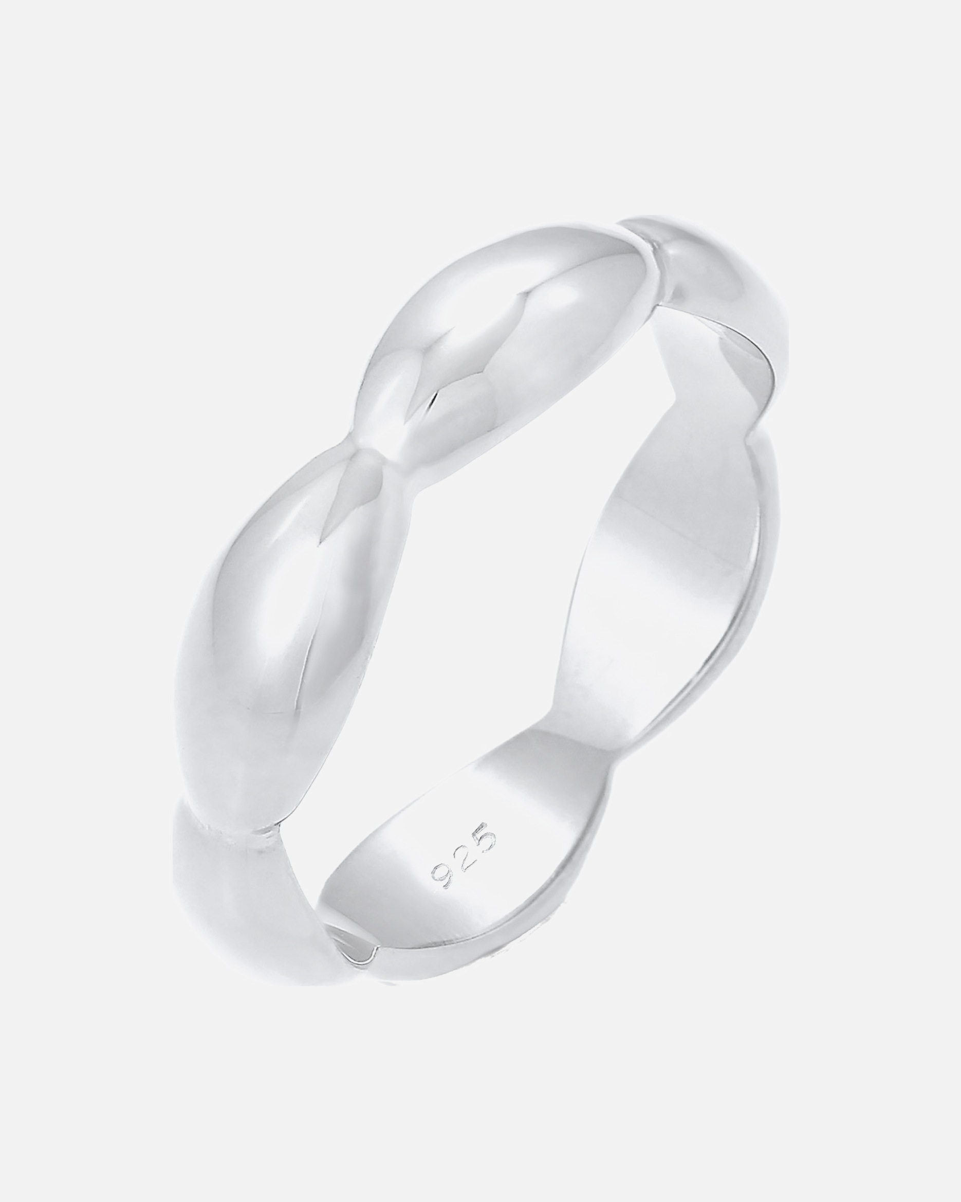 Elli Basic Courbé Geo Look Femme - (925/1000) Argent Plaqué Or