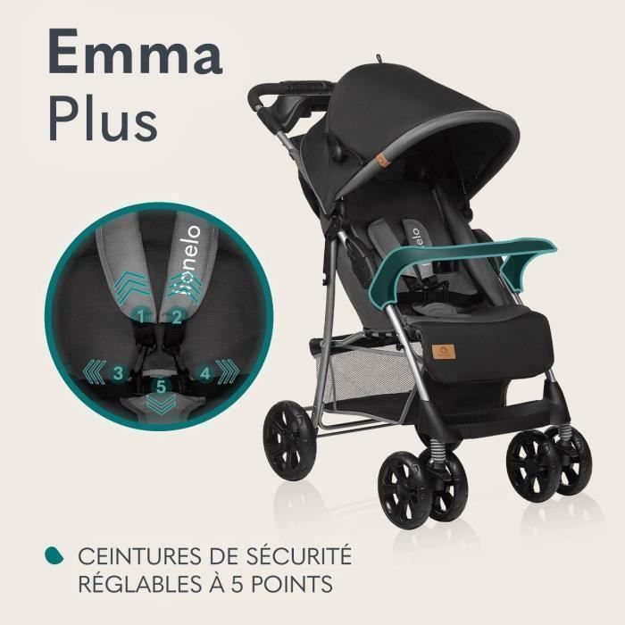LIONELO Emma Lightweight Stroller - Quick Fold - 6-36 Months - Bag Included - Large Basket - Pink