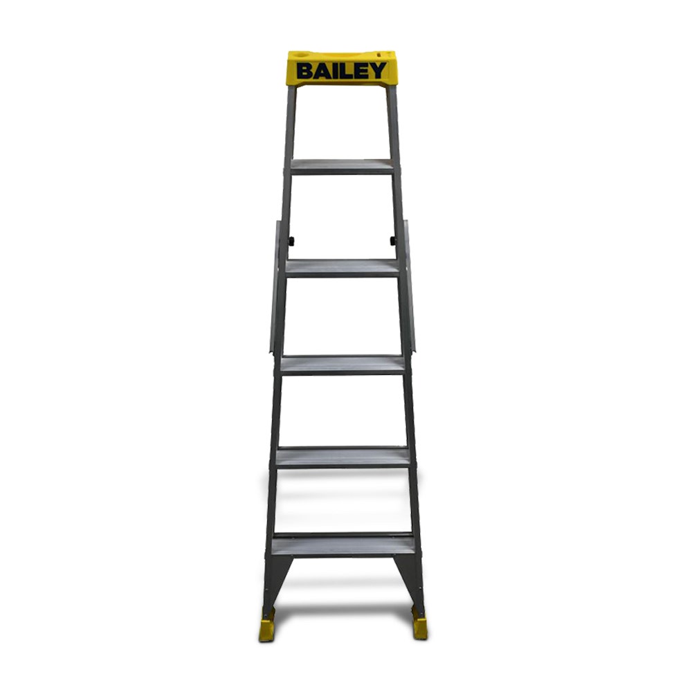 Escada de alumínio de dupla face BAILEY Step 6 Pro, 1,8 m, 150 kg, FS13963