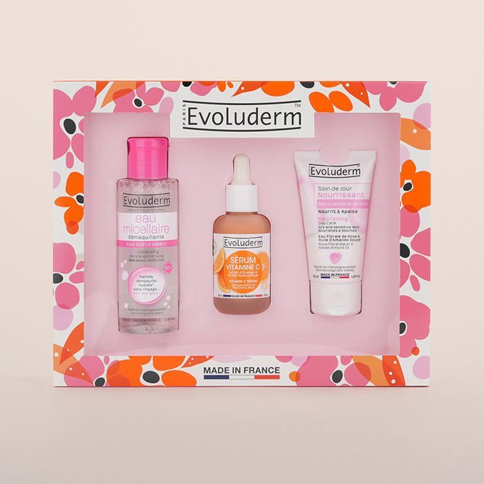 EVOLUDERM - 3-Product Facial Gift Set - Ideal Gift for Christmas, Birthdays, Mother's Day