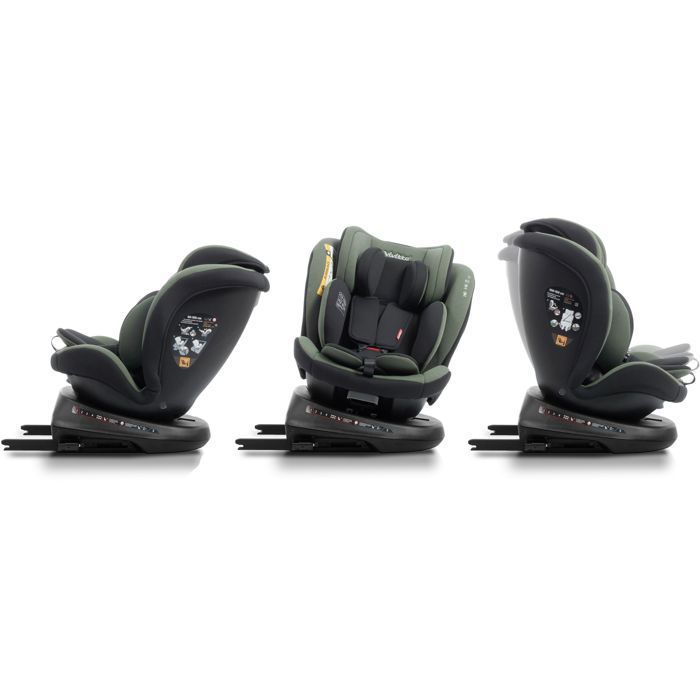 Silla de coche BABYAUTO Sigma iFix Vivitta - Grupo 0/1/2/3 - 40/150 cm - Isofix + Top Tether - Giro de 360° - Reclinable - Verde