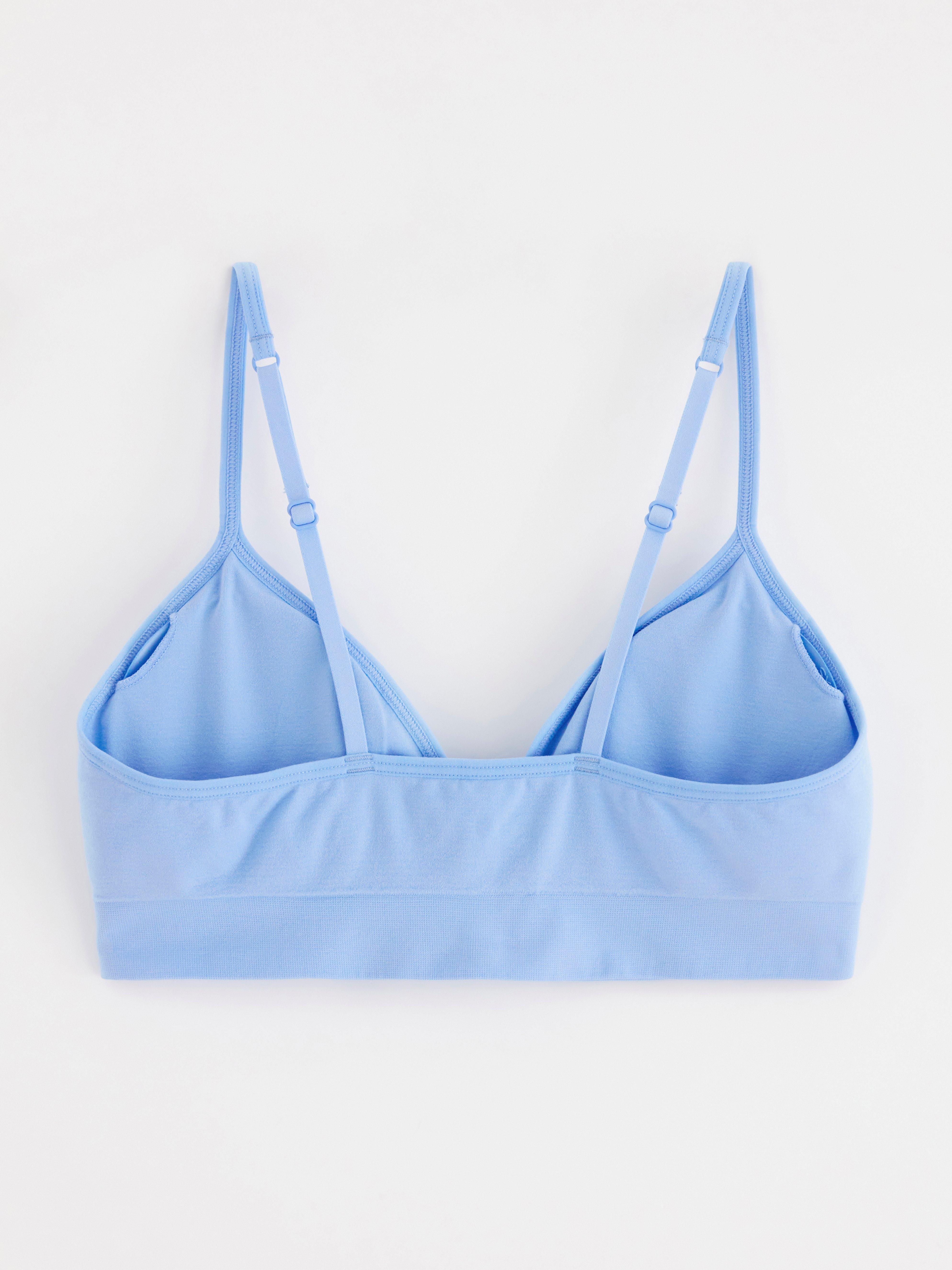 Bygellös sin costuras suave bh Azul claro