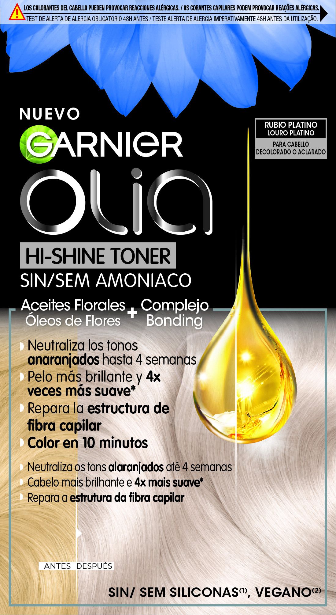 Olia Hi-Shine tonik za beljene ali posvetljene lase Barvne kopeli