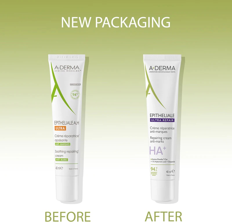 A-Derma Epitheliale AH Ultra Repair Repair Cream kremas nuo žymių sudirgusiai odai