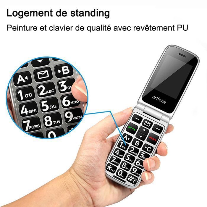Artfone F30 4G Entsperrtes Mobiltelefon, Klapphandy, Einfaches 1300mAh Mobiltelefon für Senioren