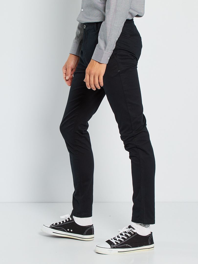 Calça chino skinny stretch - tamanho 32 - preta