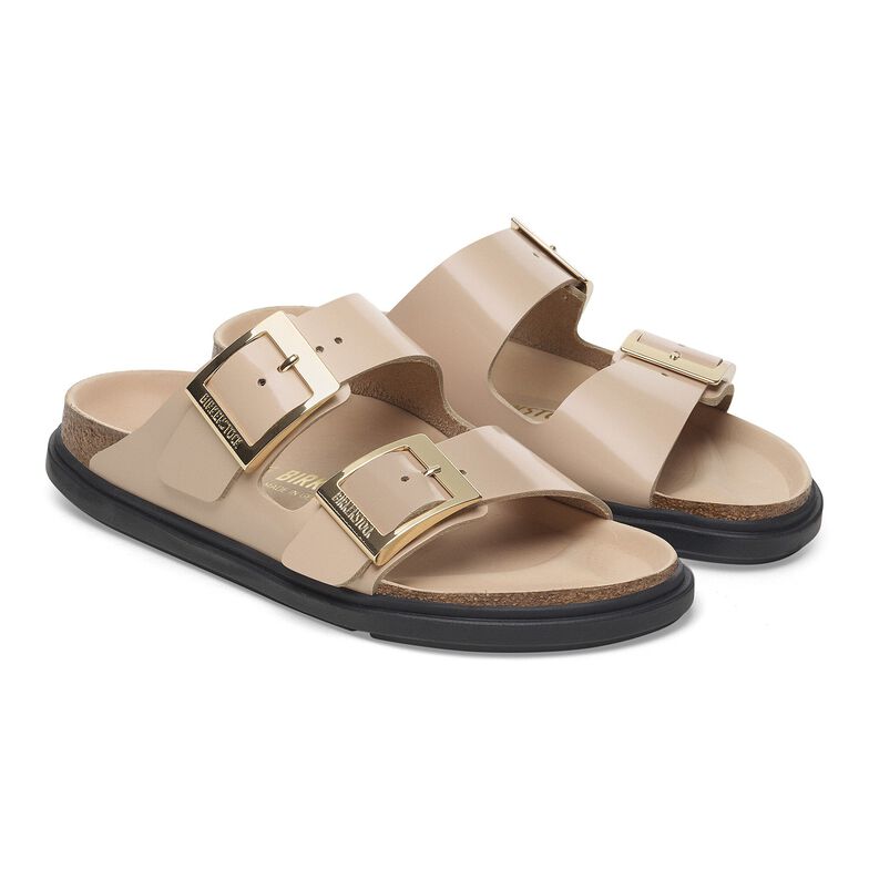 Arizona Droplet Buckle Pelle naturale vernice - High-Shine New Beige High-Shine New Beige