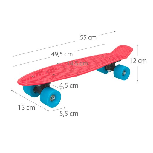  Cbgames PVC-Skateboard mit Rollen, 55 cm