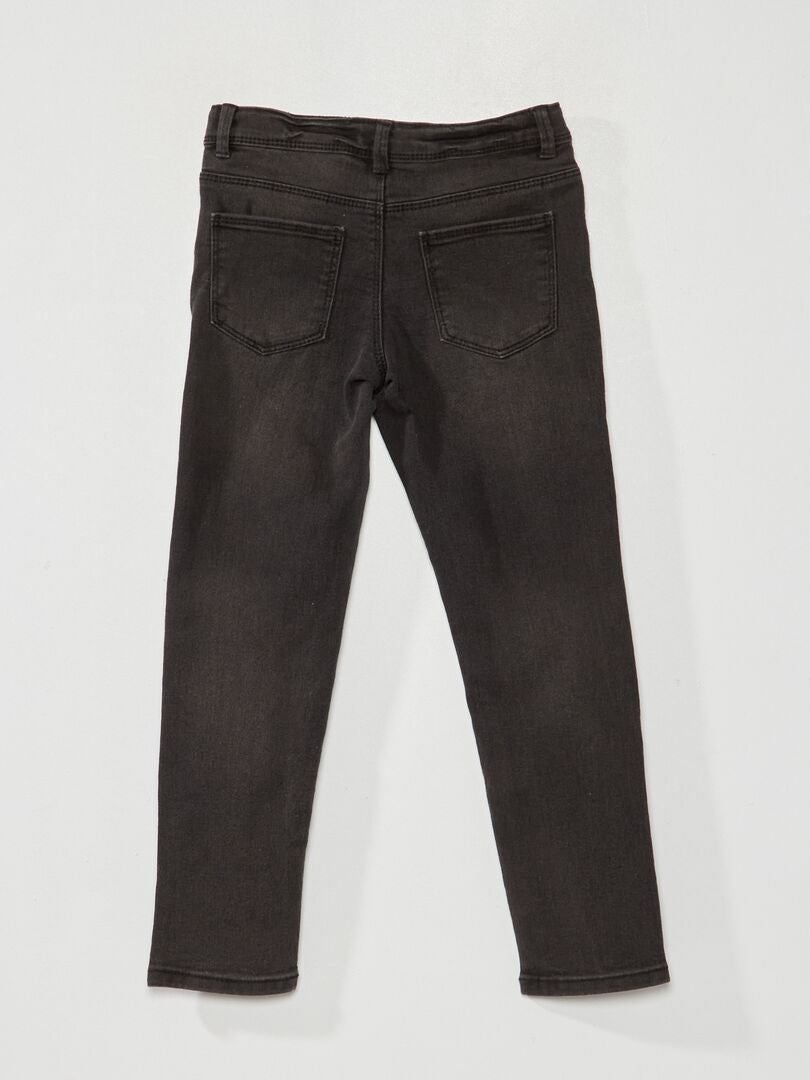 Milieuvriendelijke slim fit jeans - ZWART