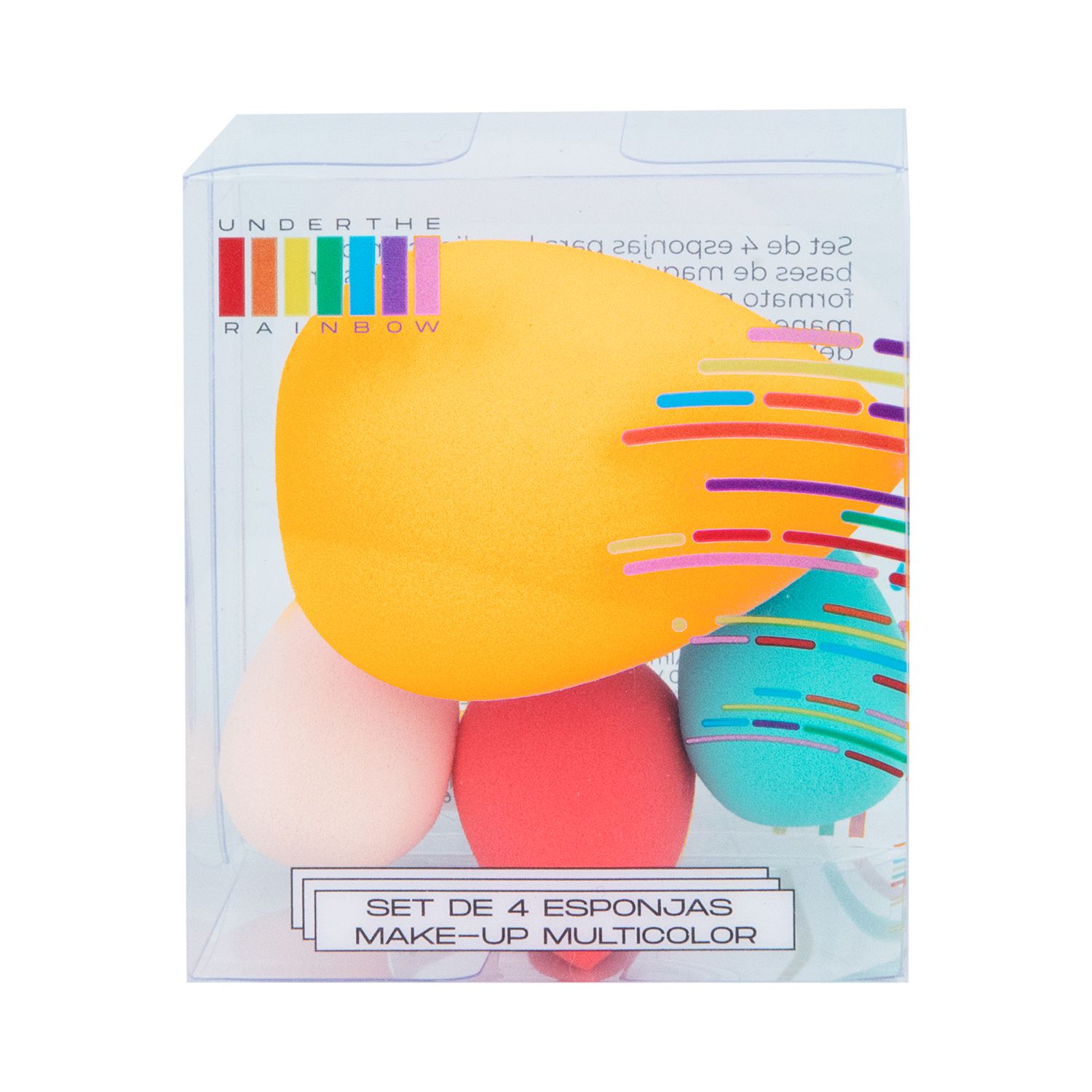 Sada 4 viacfarebných make-upových špongií Make-up špongií