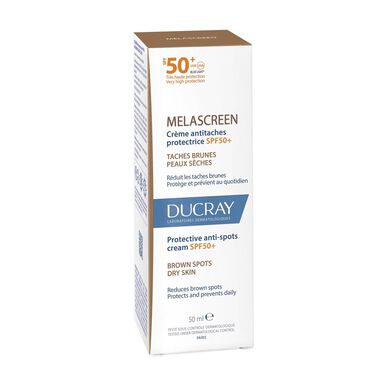 Ducray Melascreen beskyttende anti-kvisekrem, ansiktskrem for tørr hud, SPF 50, 50 ml