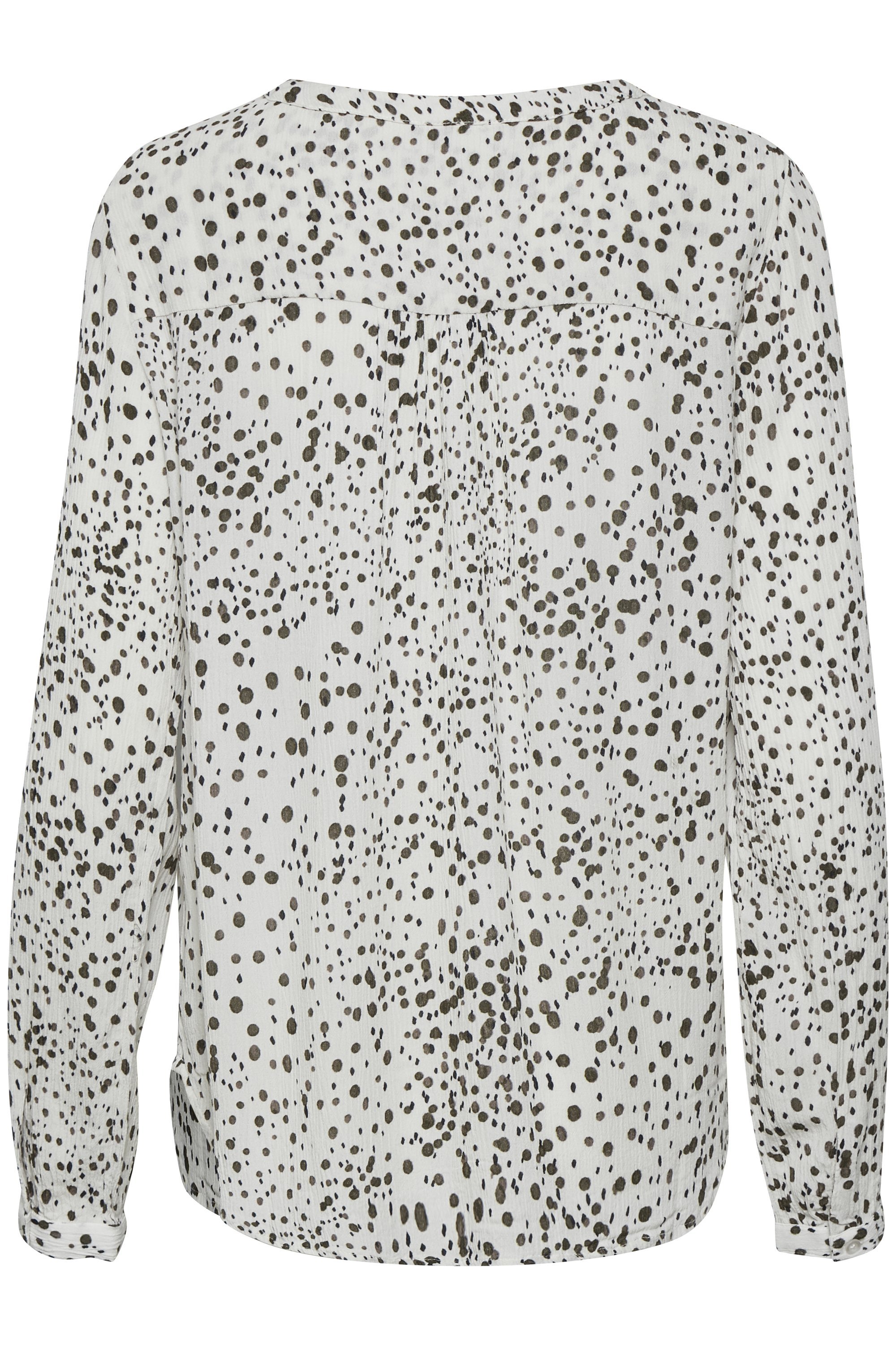 Kaffe KADEBRA AMBER - Pluus - kriidi-/roheliste akvarellpunktidega