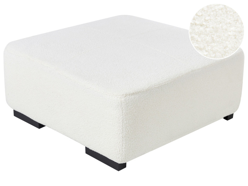 Otomana boucle podnóżek do salonu biała