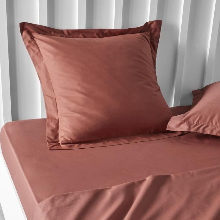Federa TODAY Essential - 63 x 63+5 cm - 100% cotone tinta unita - Terracotta
