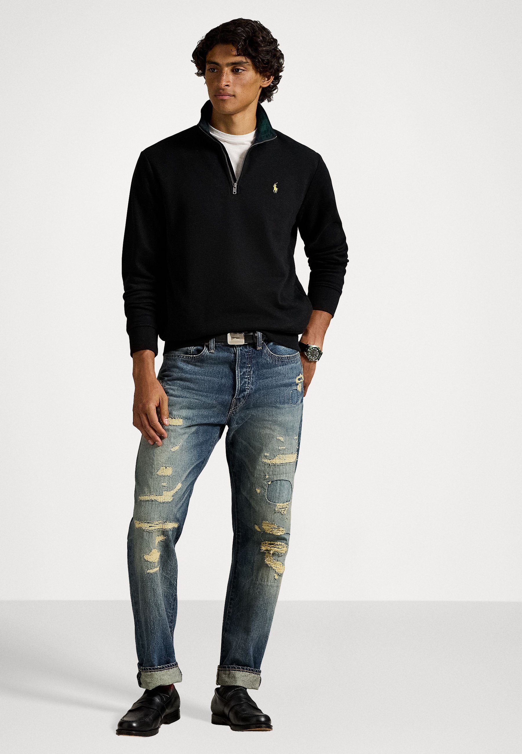 Polo Ralph Lauren THE RL QUARTER ZIP SWEATSHIRT - Sweatshirt - schwarz