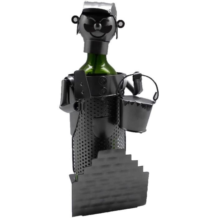 Botellero de estilo masónico, 16x16x22cm - Metal